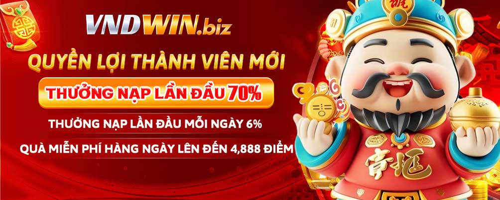 VND thưởng thành viên mới nạp đầu len đến 70%
